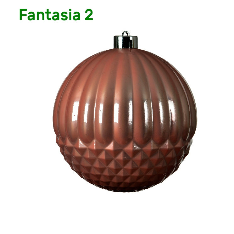 Palline di natale colore rosa Kaemingk 14 cm 3