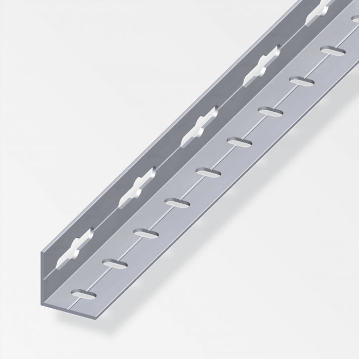 Angolare forato in alluminio 1m