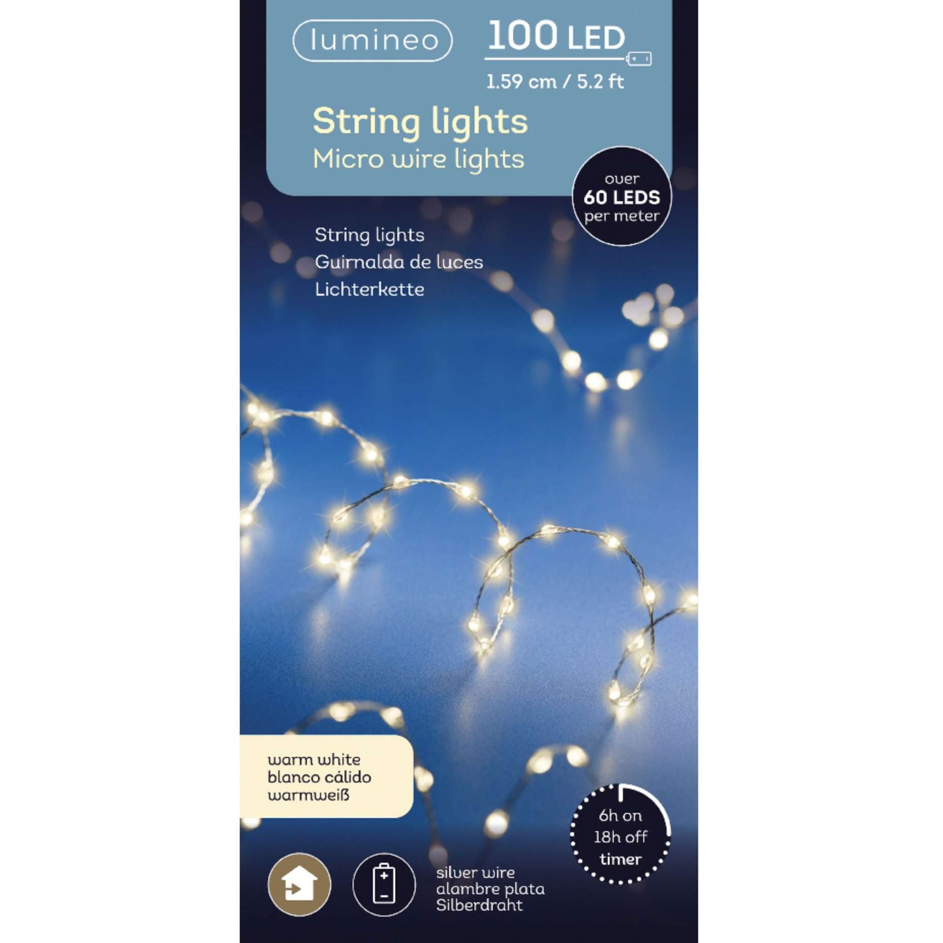 Luci a corda microLED 159 cm