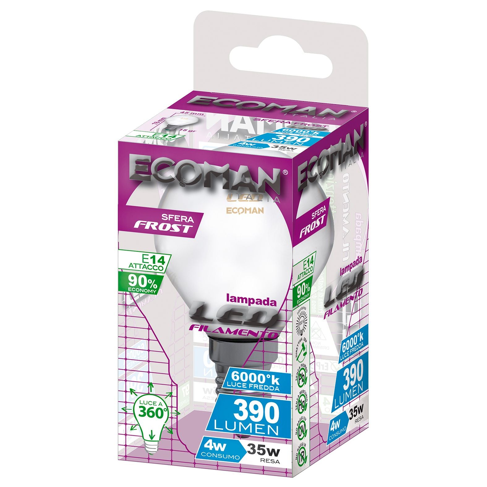 Lampadina LED Filo Frost 4W