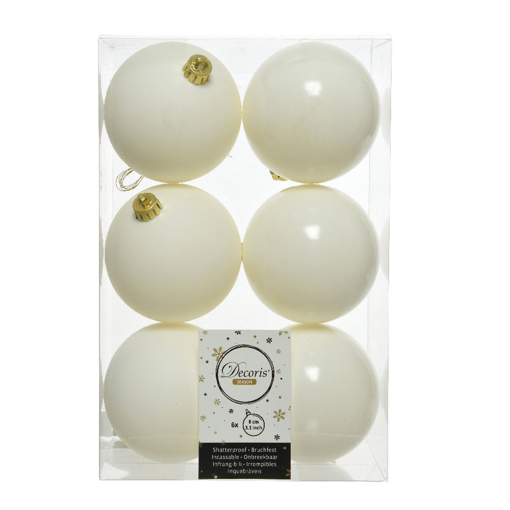 Kit 6 palle natalizie 8 cm