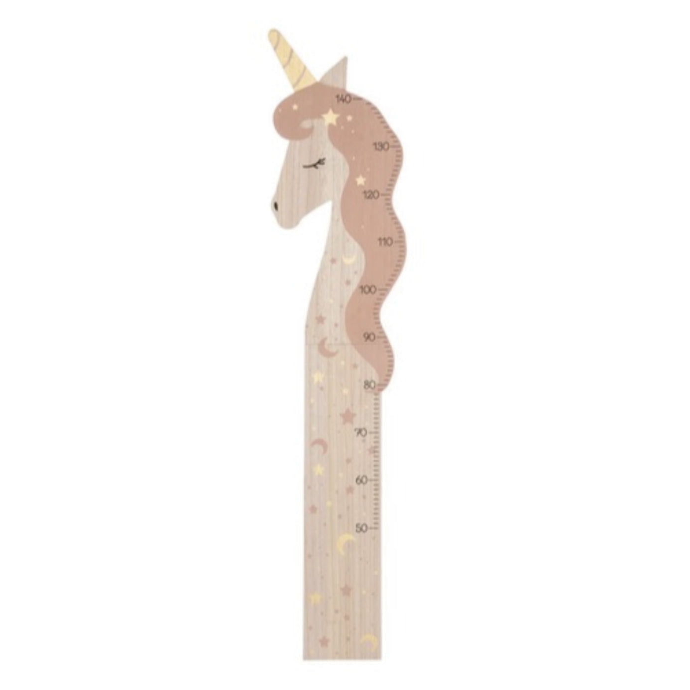Misuratore di altezza per bambini in legno "Unicorno" 30x130 cm