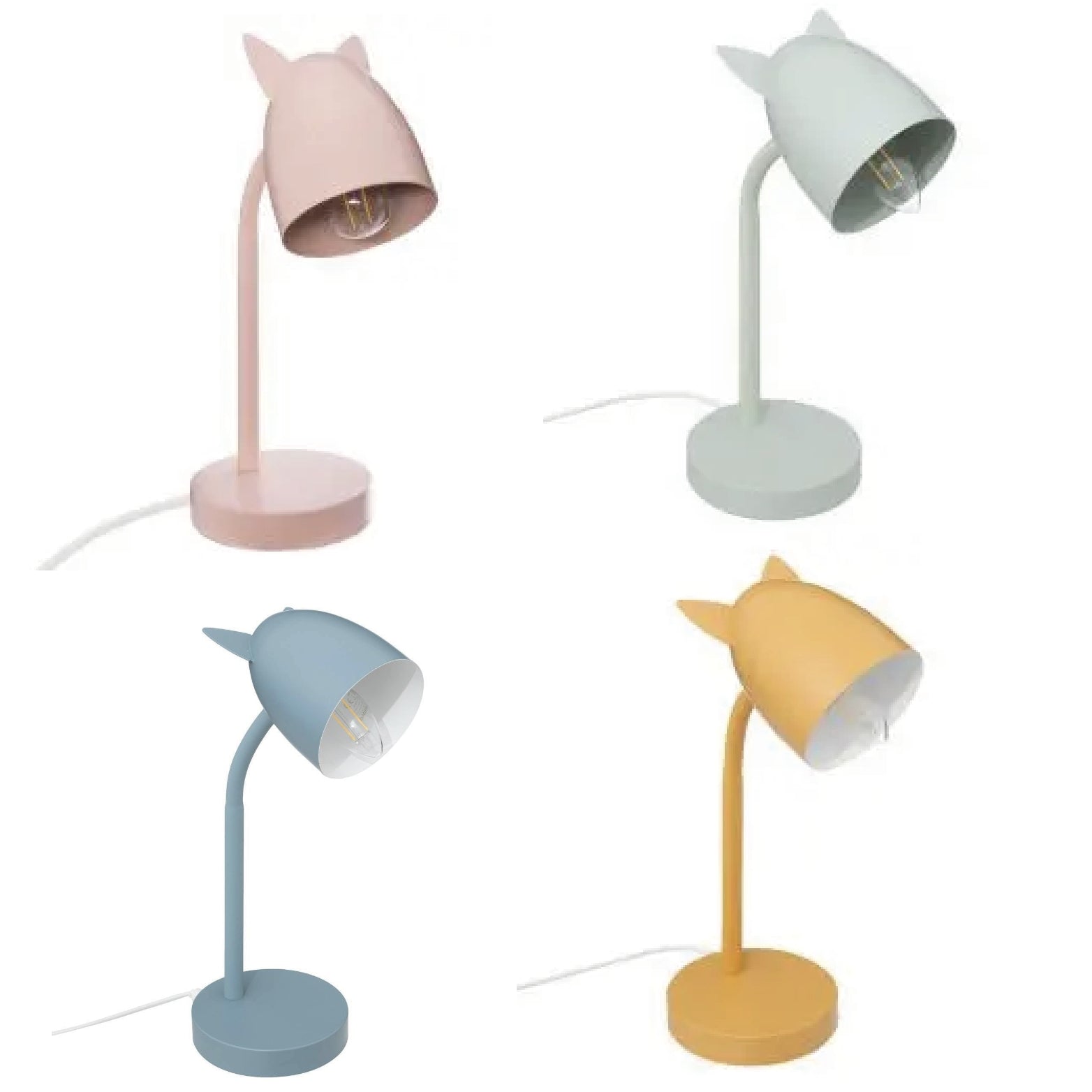 Lampada da comodino per bambini con orecchie H31 cm