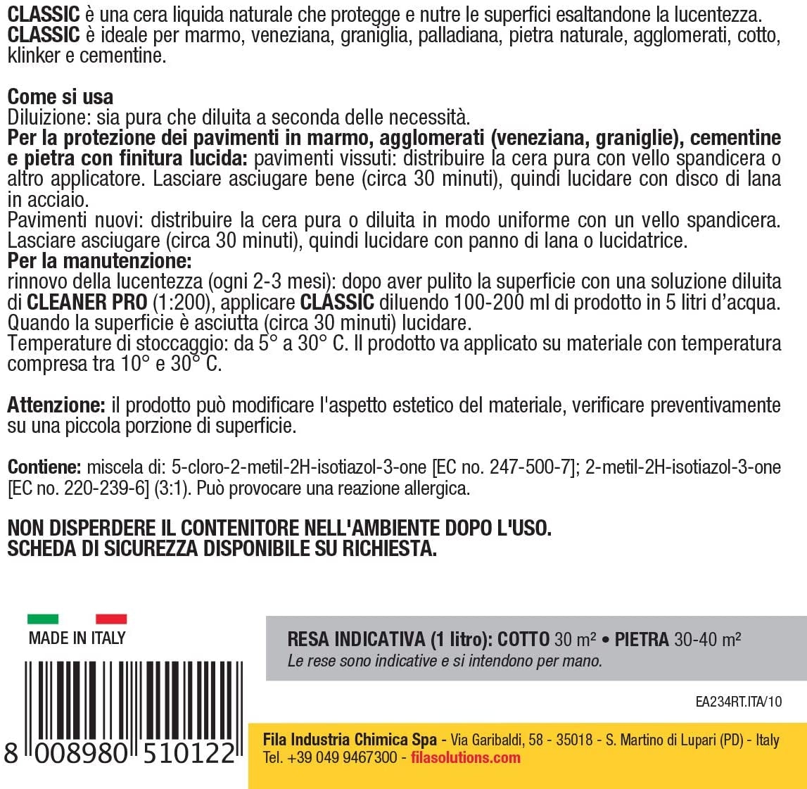 Classic cera FILA effetto lucido 1LT 3