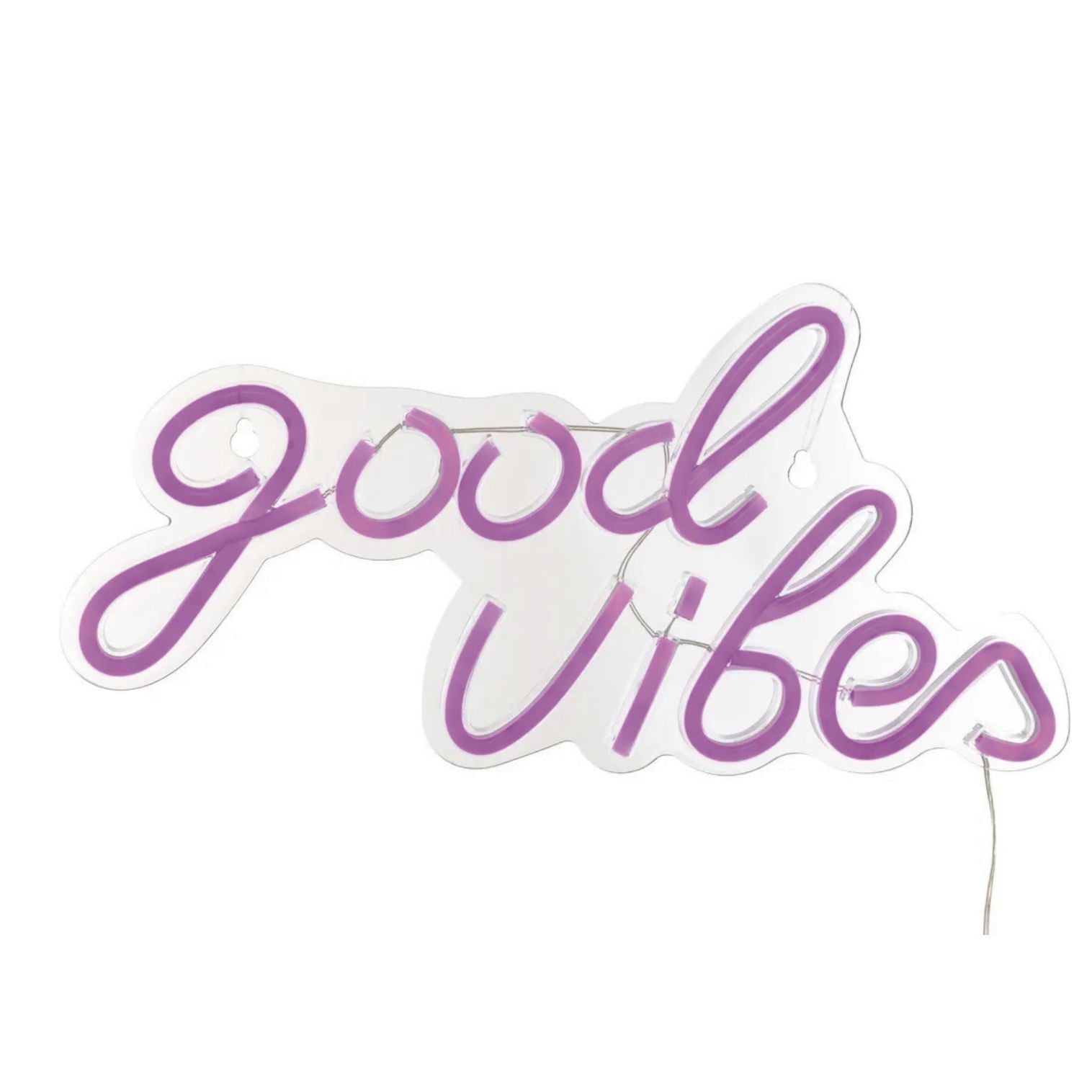 Tubo LED Neon da parete "Good Vibes" rosa ‚Äì L 40,5 cm