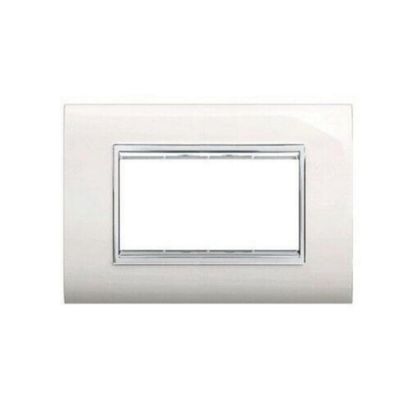 Placca NewPrestige 4P bianca