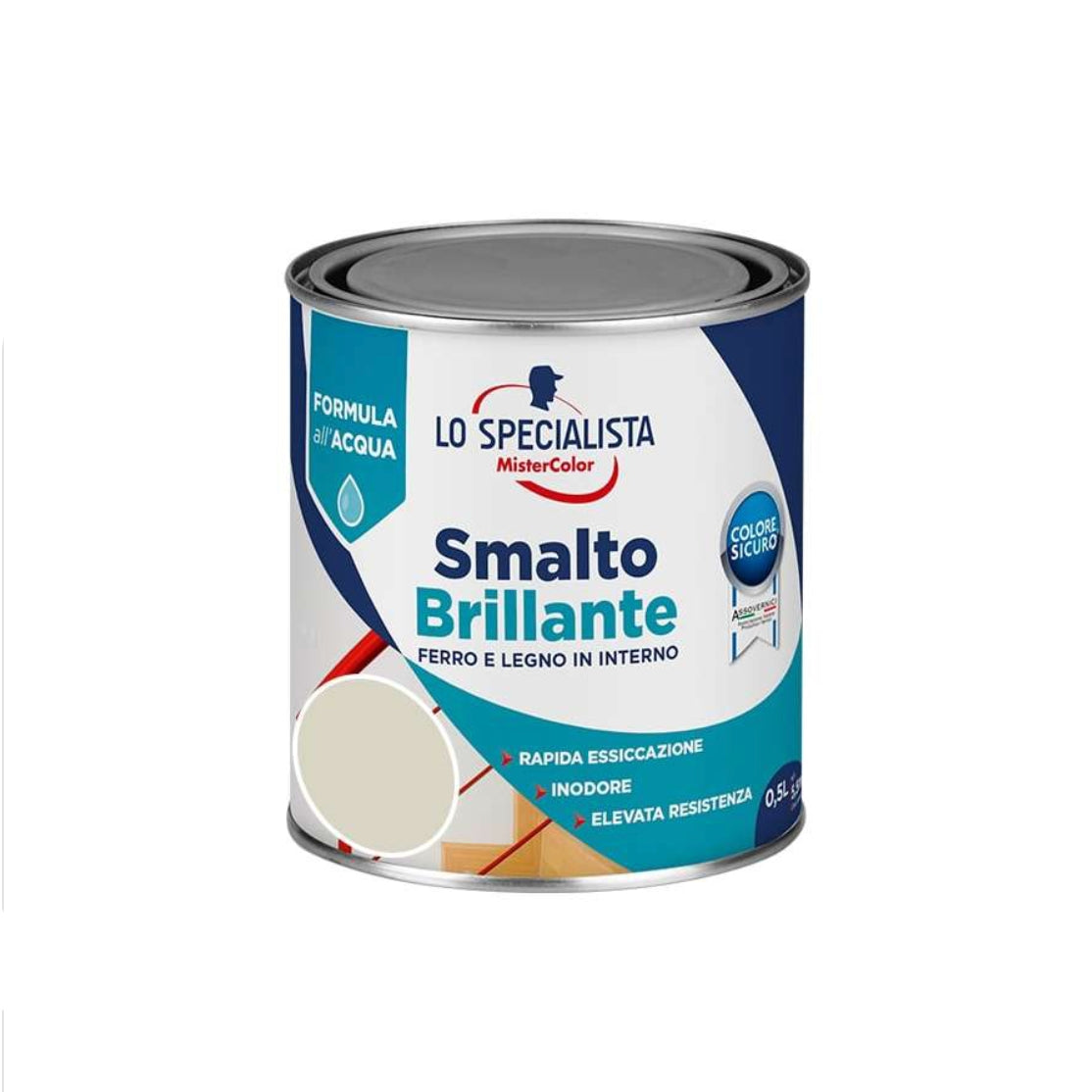 Smalto all'acqua brillante 0,5 LT
