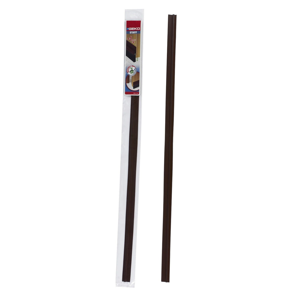 Paraspiffero rigido adesivo con spazzola marrone 1 mt