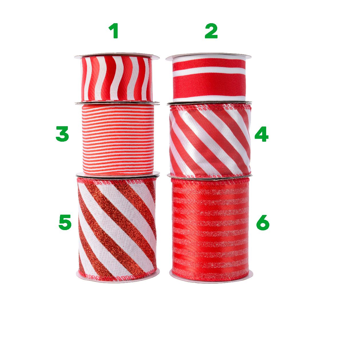 Nastro bianco e rosso natalizio