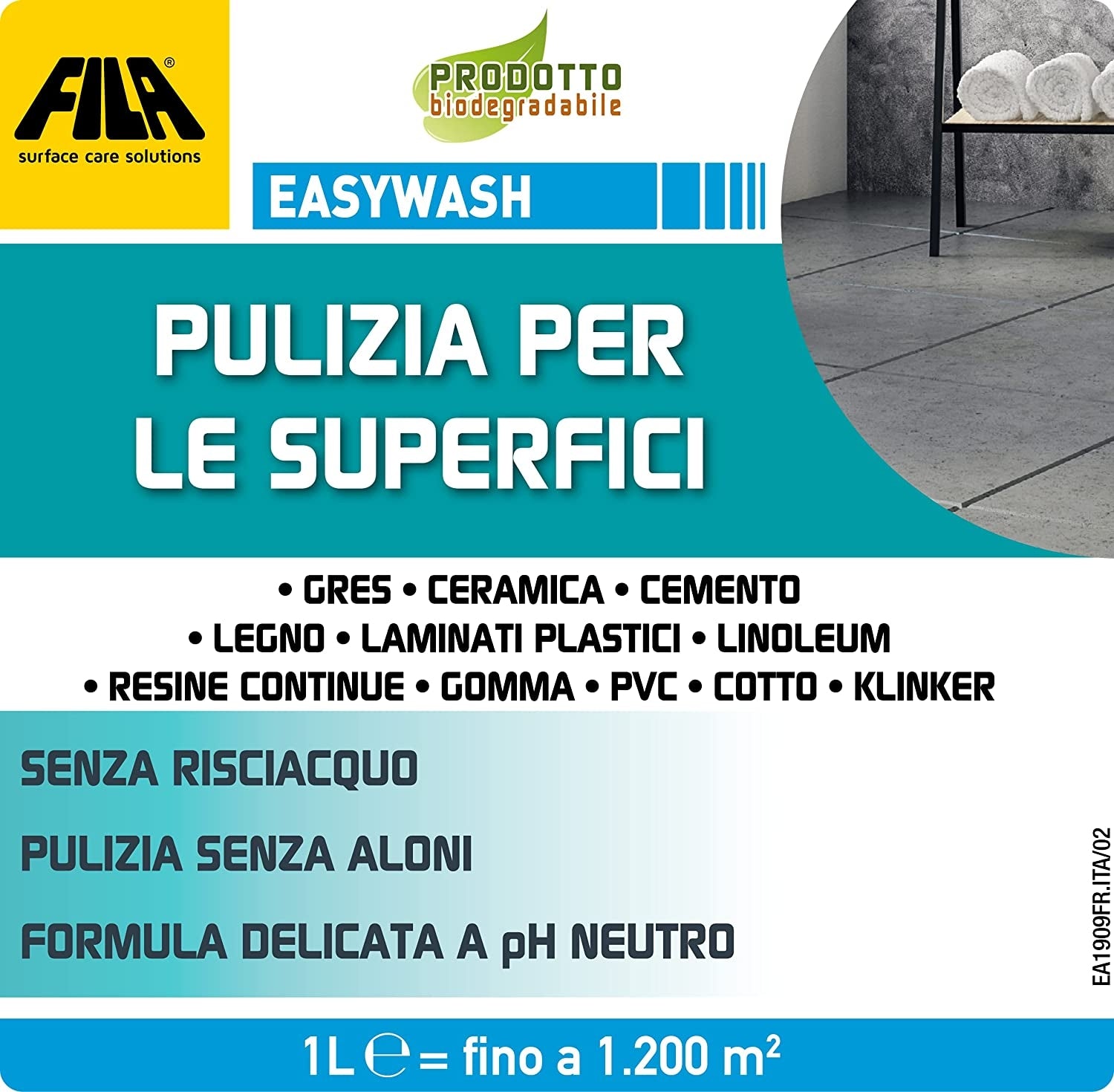 Detergente EasyWash FILA neutro per tutti i pavimenti 1lt