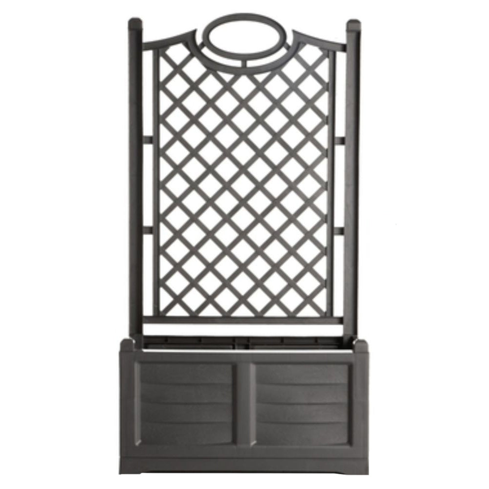 Fioriera separ√® con spalliera colore ferro battuto