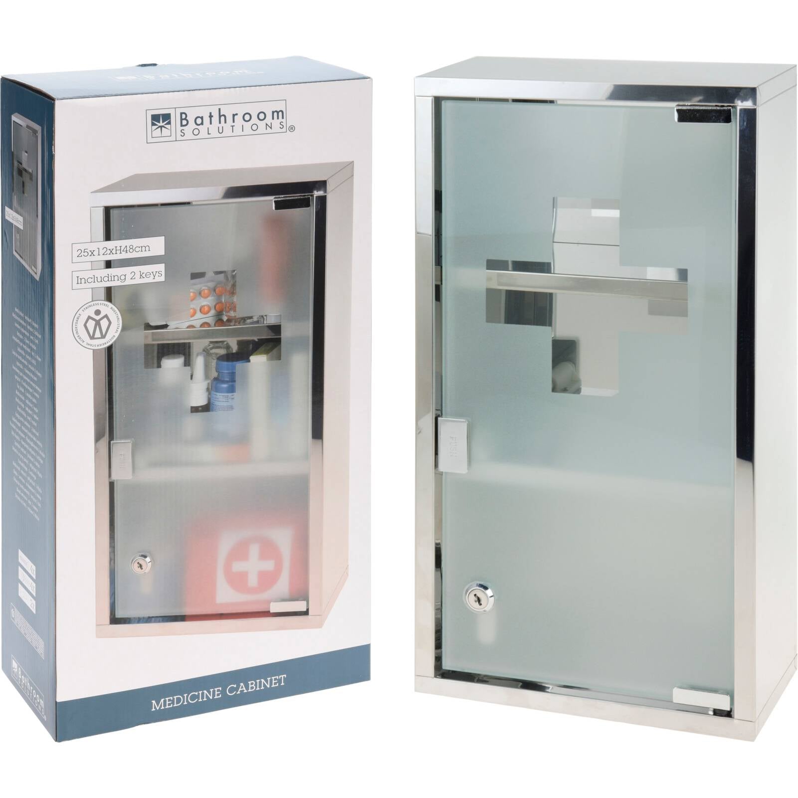 Armadietto per medicinali 25x12x48 cm