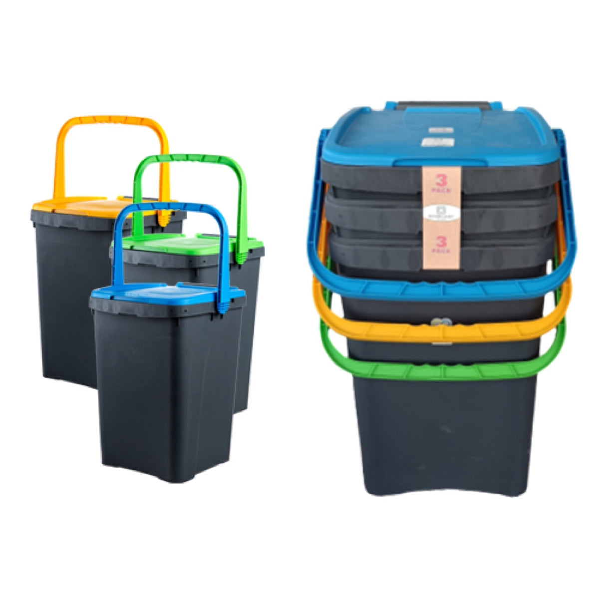 Set 3 Pattumiere 20/35/50 L
