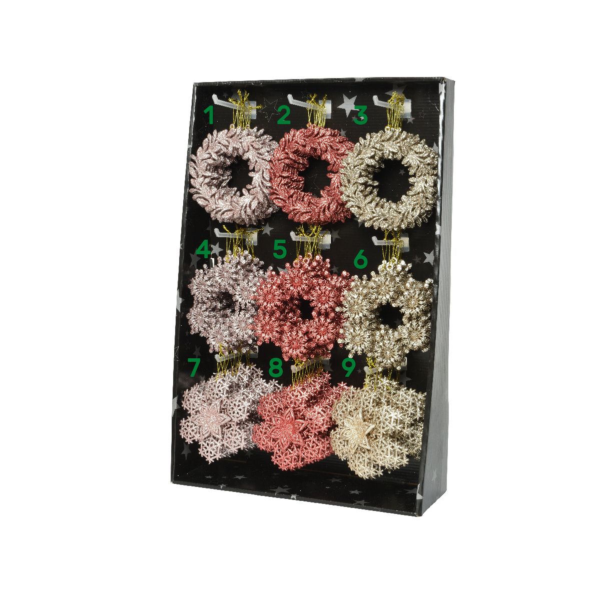 Addobbo albero glitterato Kaemingk  Dimensioni 14 centimetri.