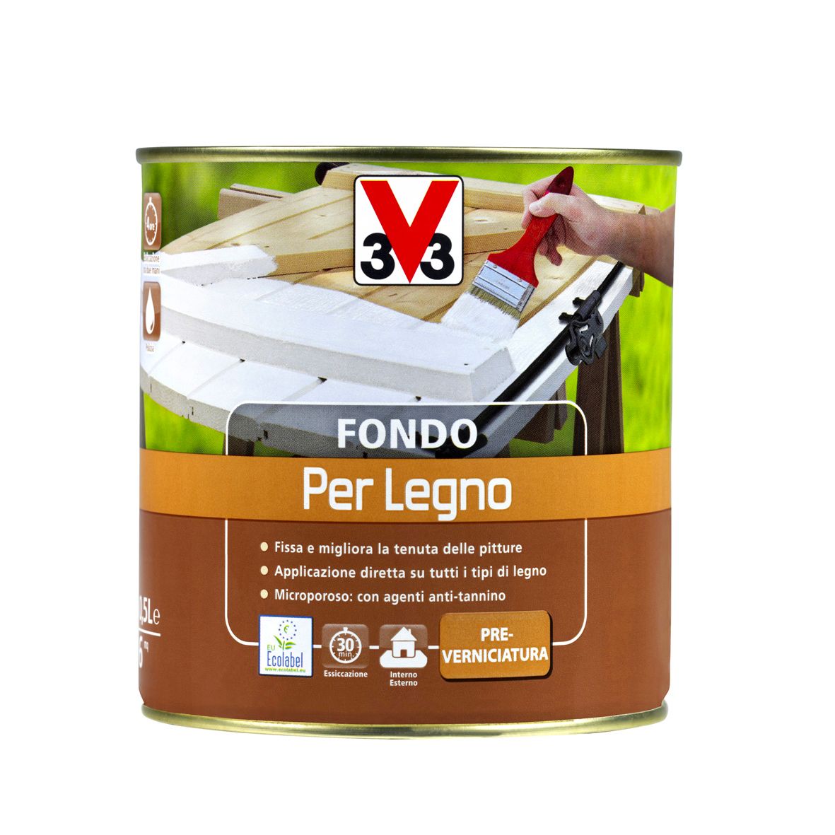 V33 Fondo per legno 0,5 L