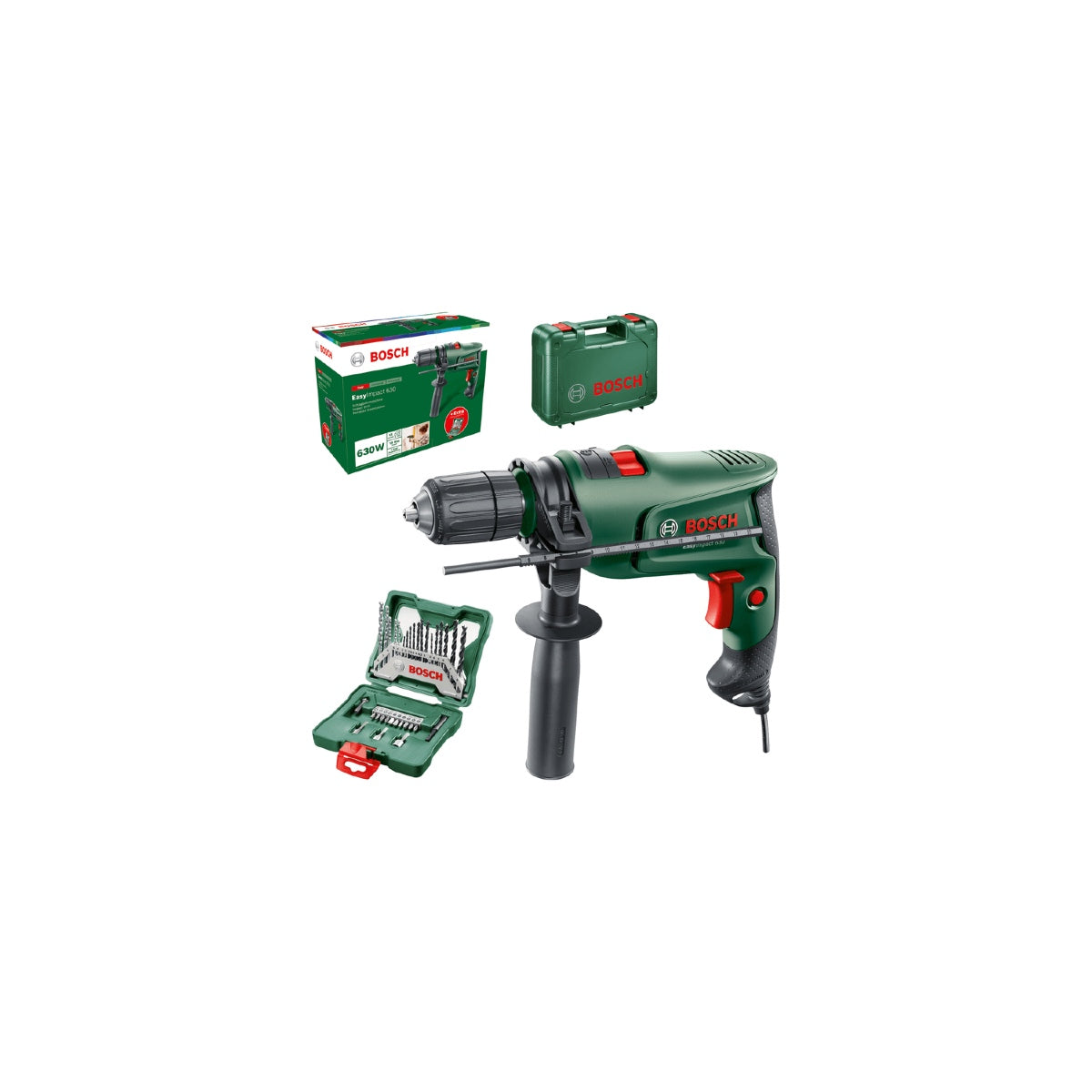 Bosch Trapano a percussione EasyImpact 630 + Set X33 3