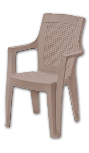 POLTRONA SEDIA MODELLO MADDALENA TAUPE 56X60X89 CM - DIMAPLAST 4004715