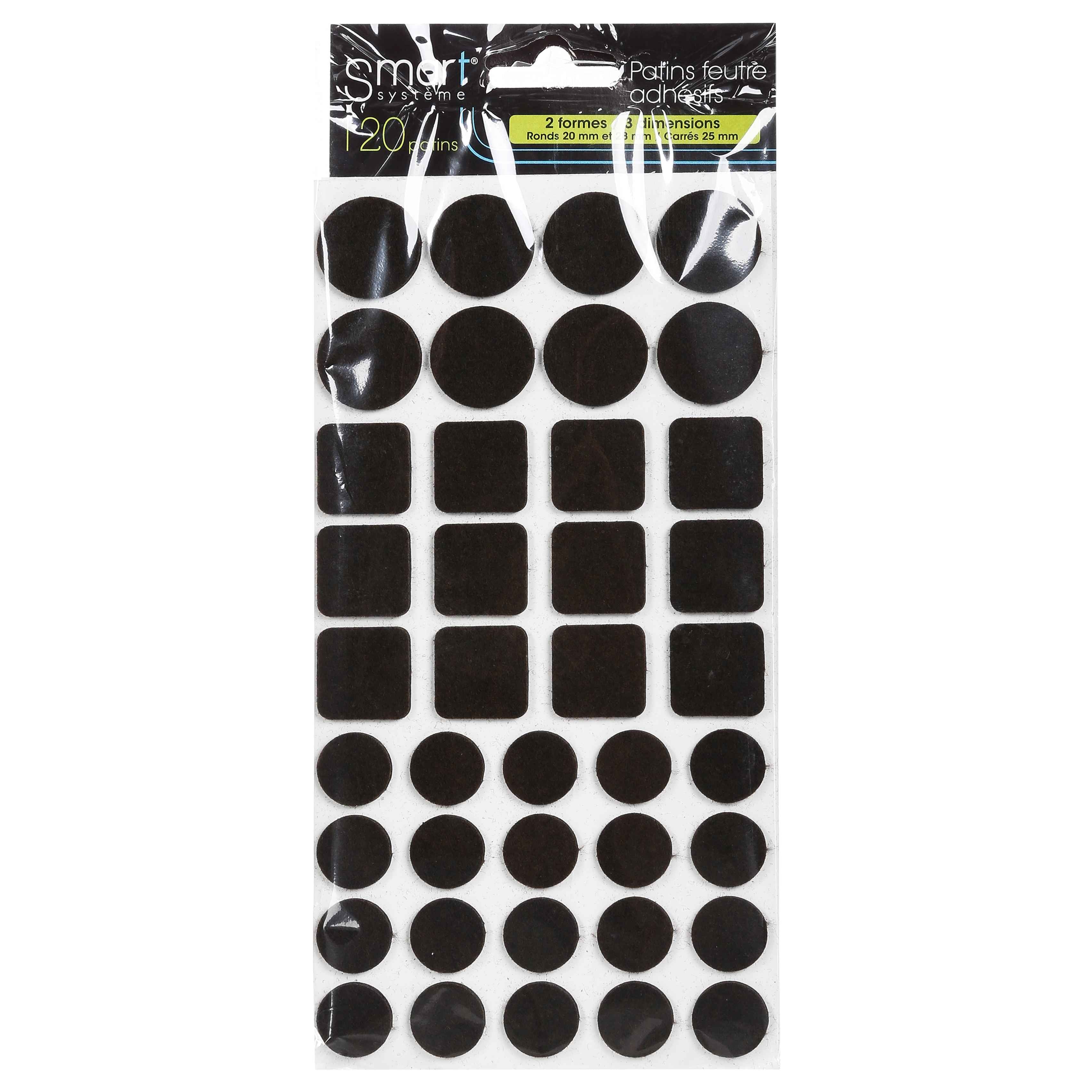 Feltrini 120 pezzi Tondi e Quadrati Mobili e Sedie Piedini Mobili