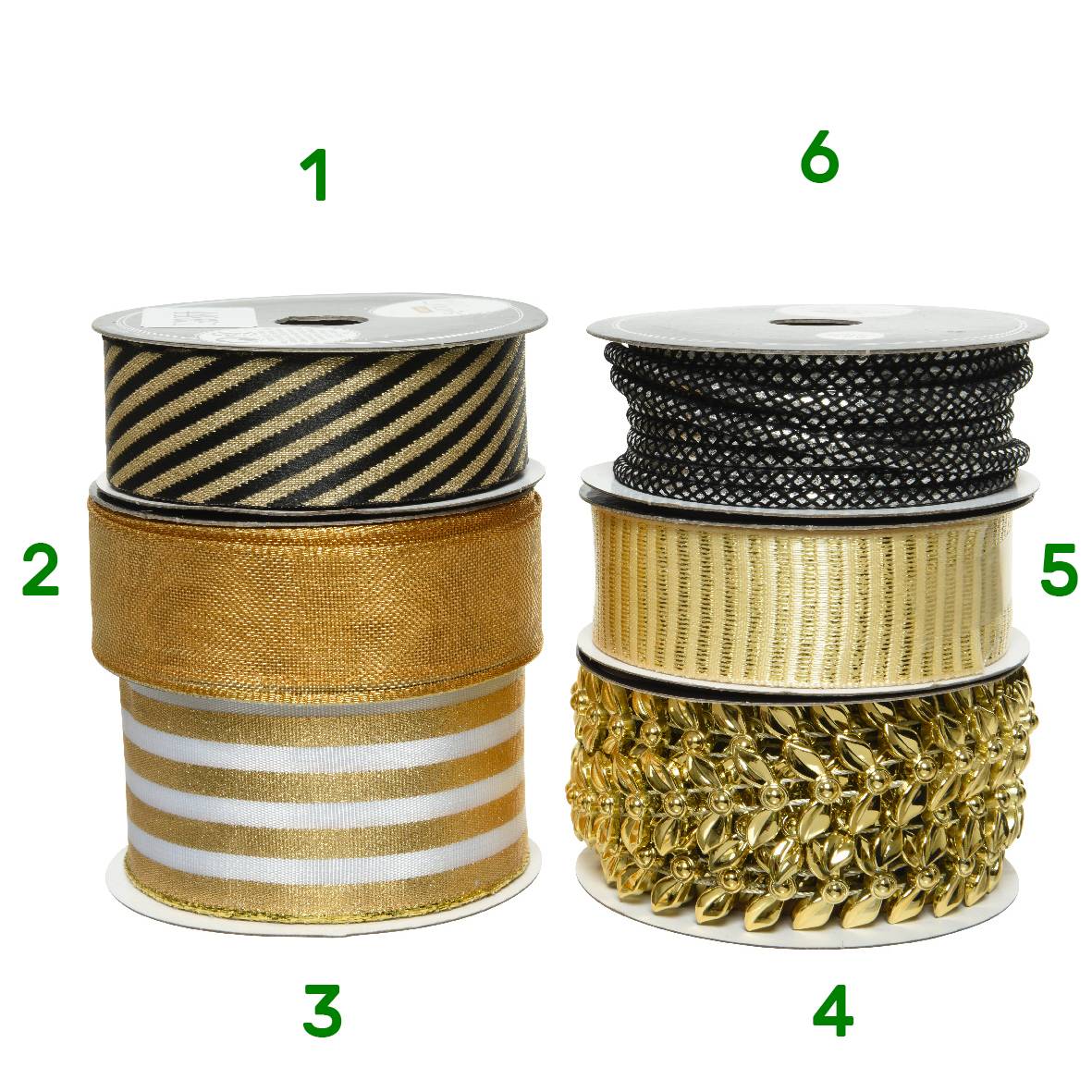 Nastro decorativo nero/oro Kaemingk