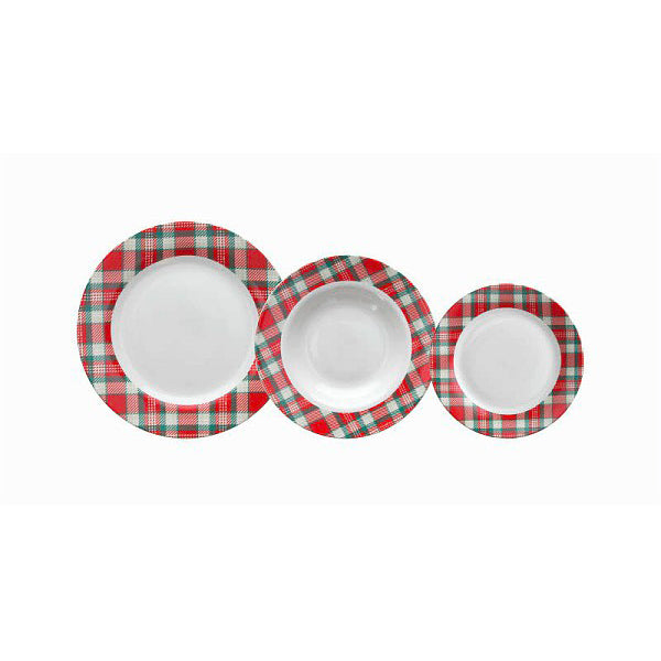 Kit piatti 18 Pz scozzese Olimpia