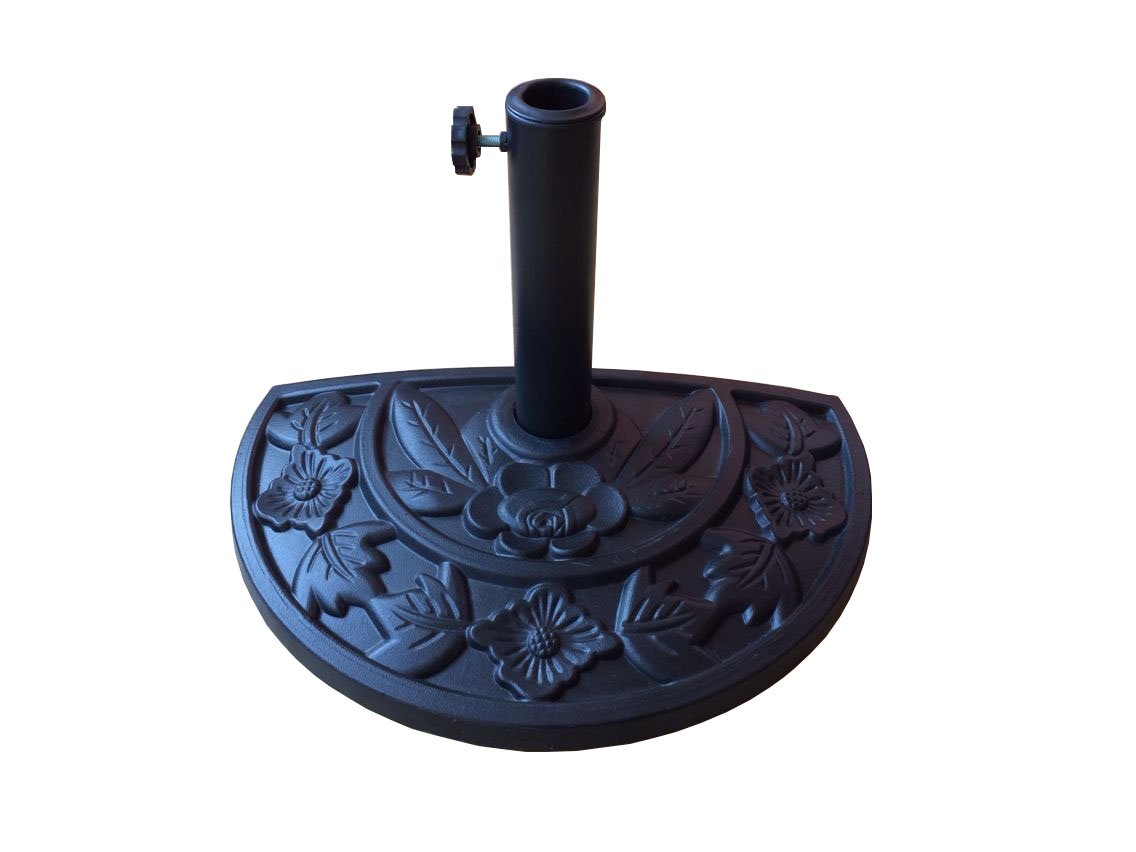 BASE SEMICIRCOLARE PER OMBRELLONE IN RESINA DECORATA