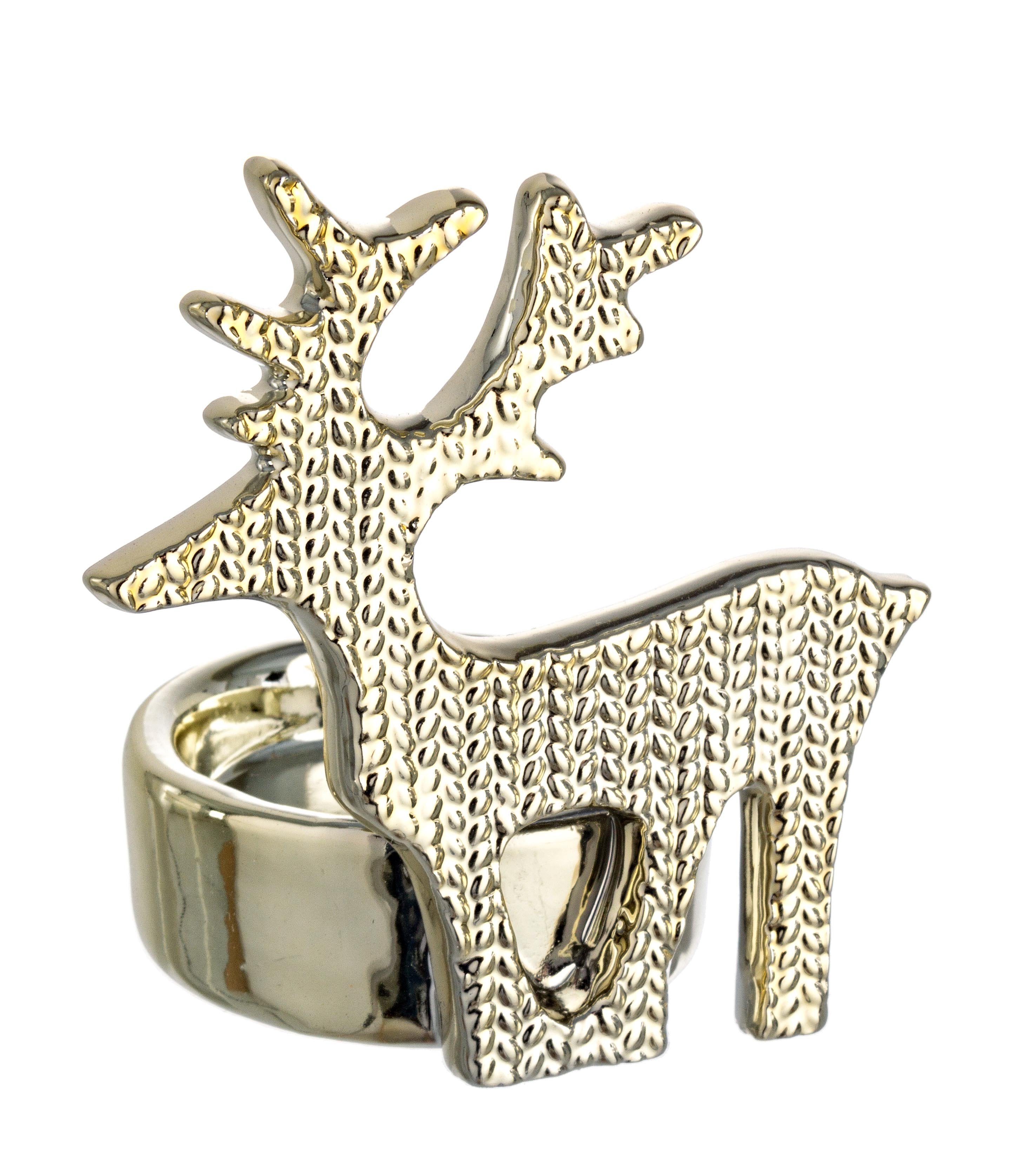 Porta candela kajal renna oro