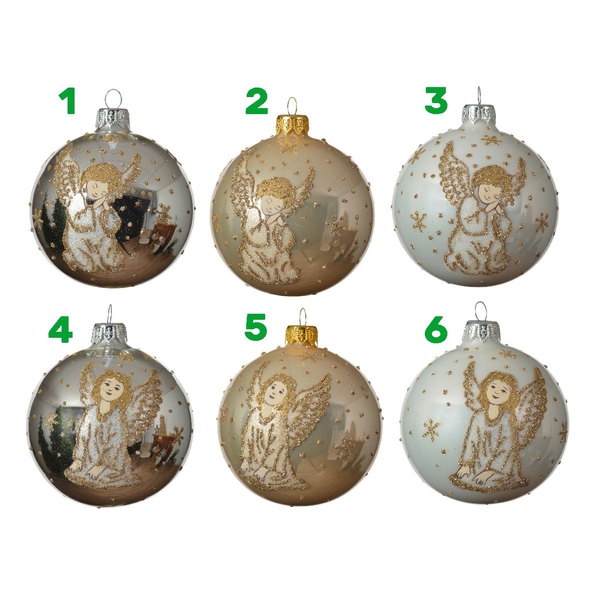 Palla angelo oro 8 cm