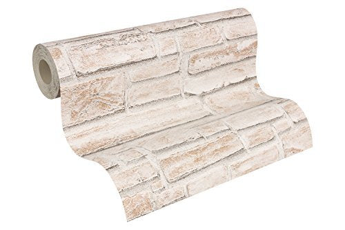 PARATO PVC ESPANSO MATTONE BEIGE 10 METRI X 53 CM - FRASCA CARTE DA PARATI 662125