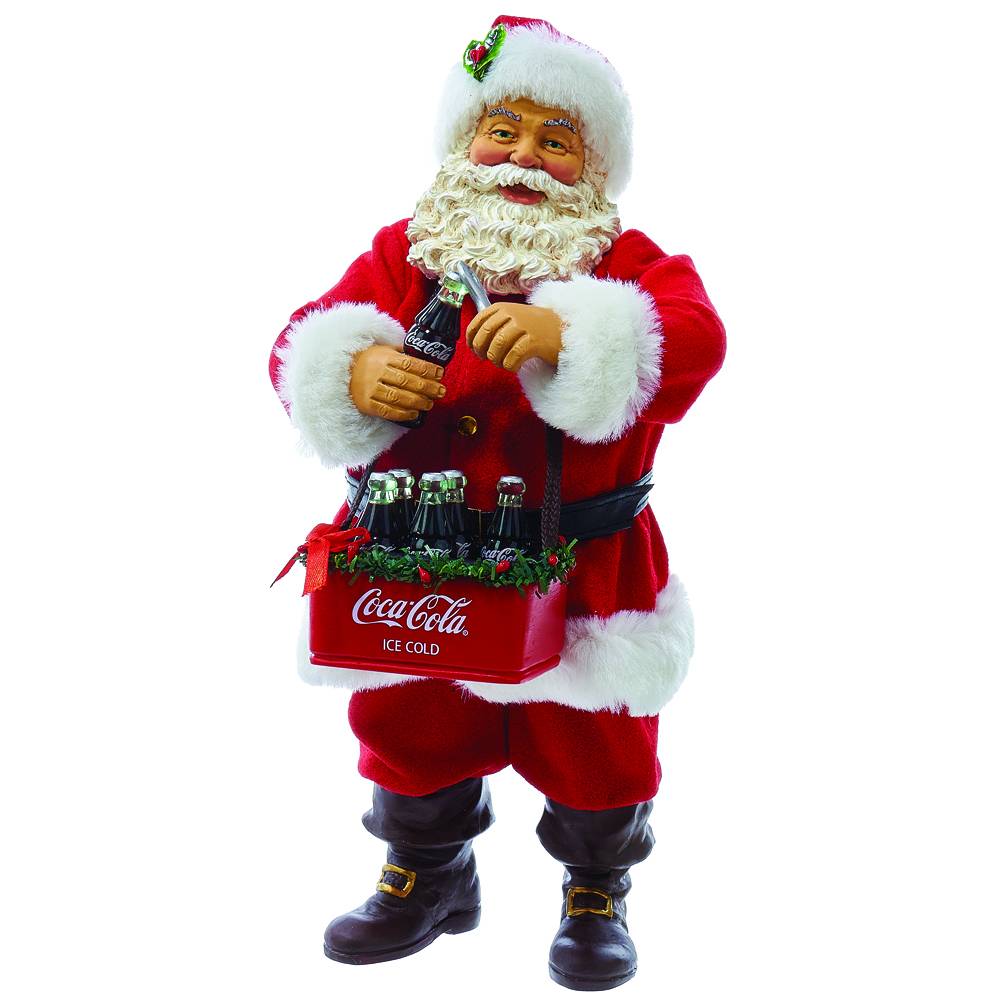 Babbo natale con bottiglie Coca-Cola Christmas inspiration