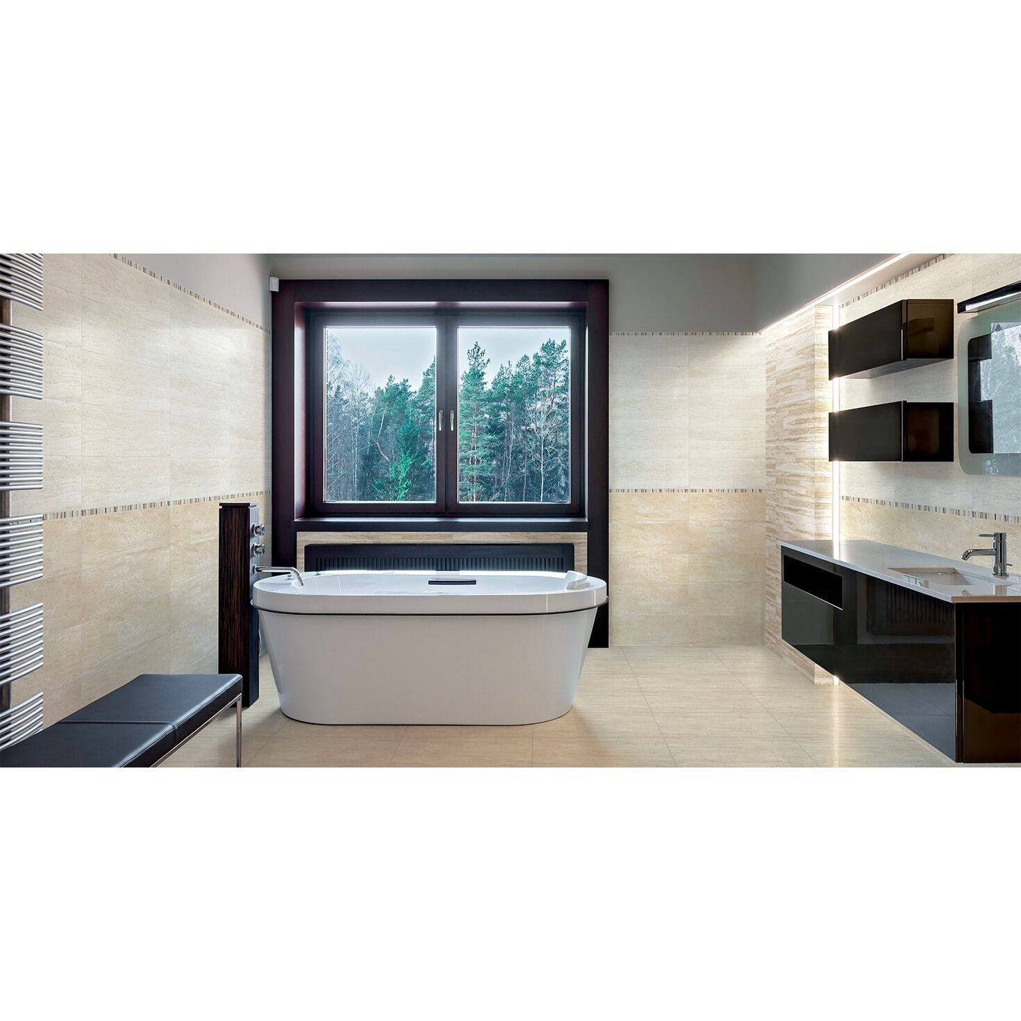 Rivestimento Travertino Lucido 20x50