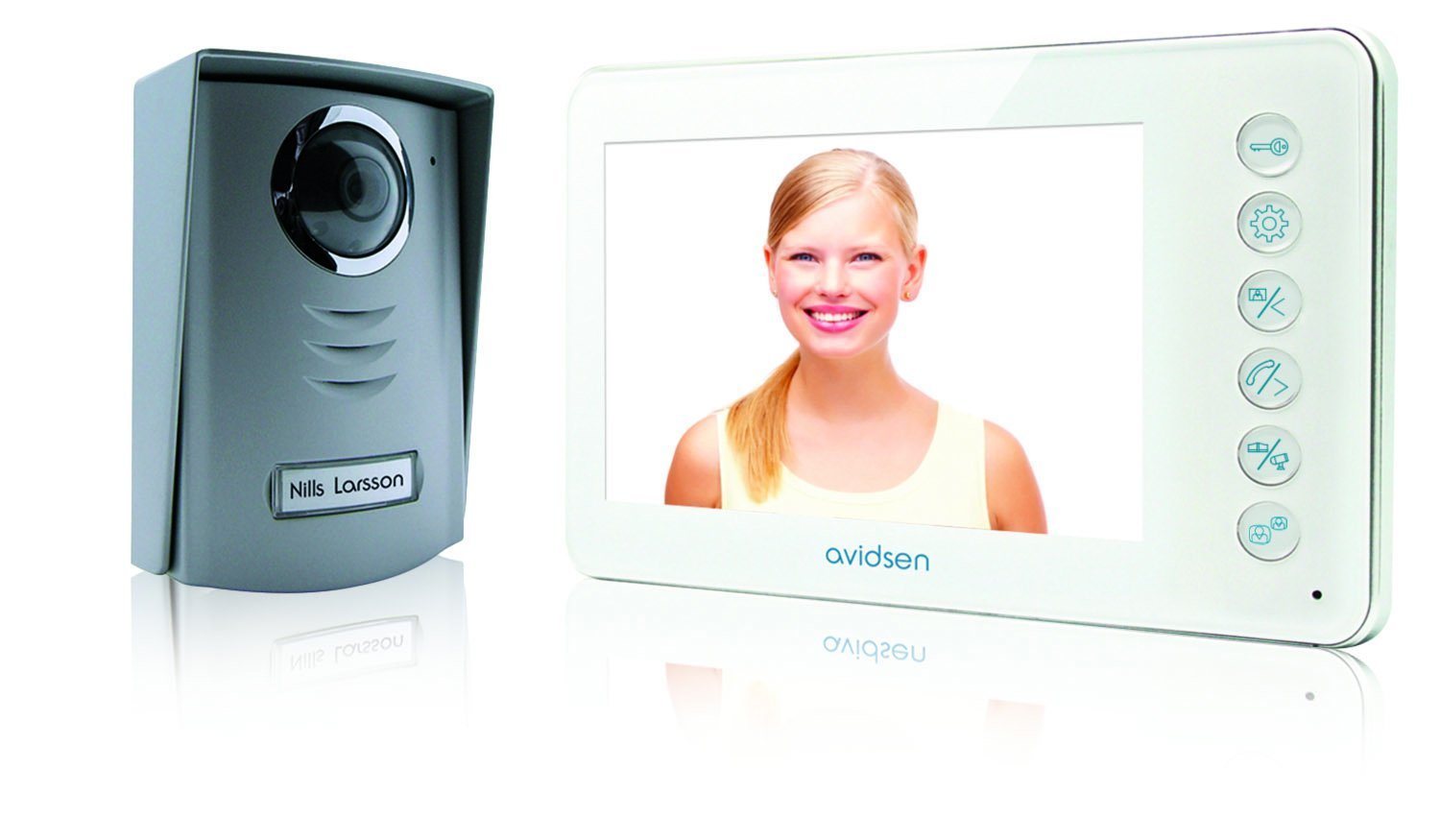 VIDEOCITOFONO BIANCO LCD 7 A COLORI 2 FILI