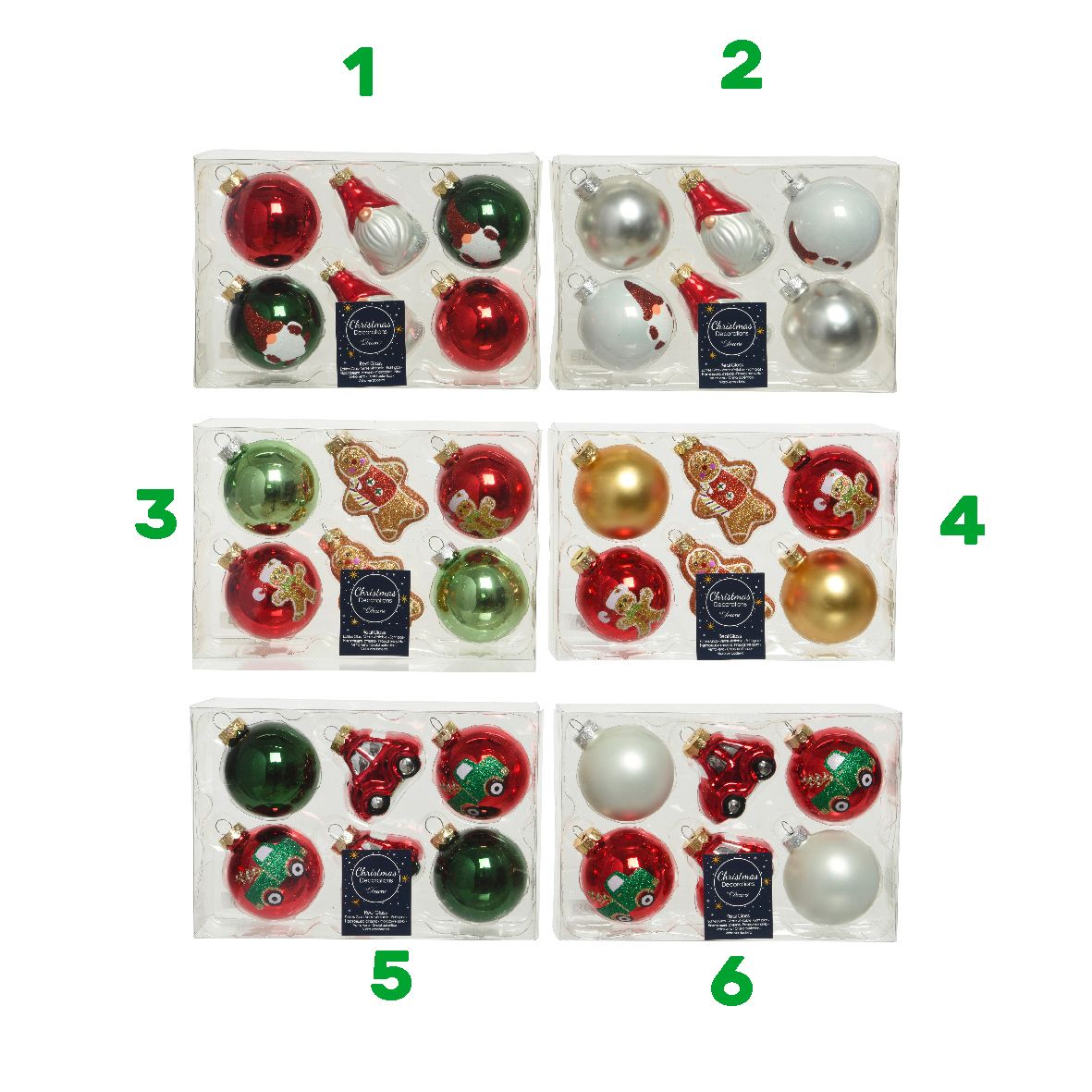 Kit decori natalizi 6 cm