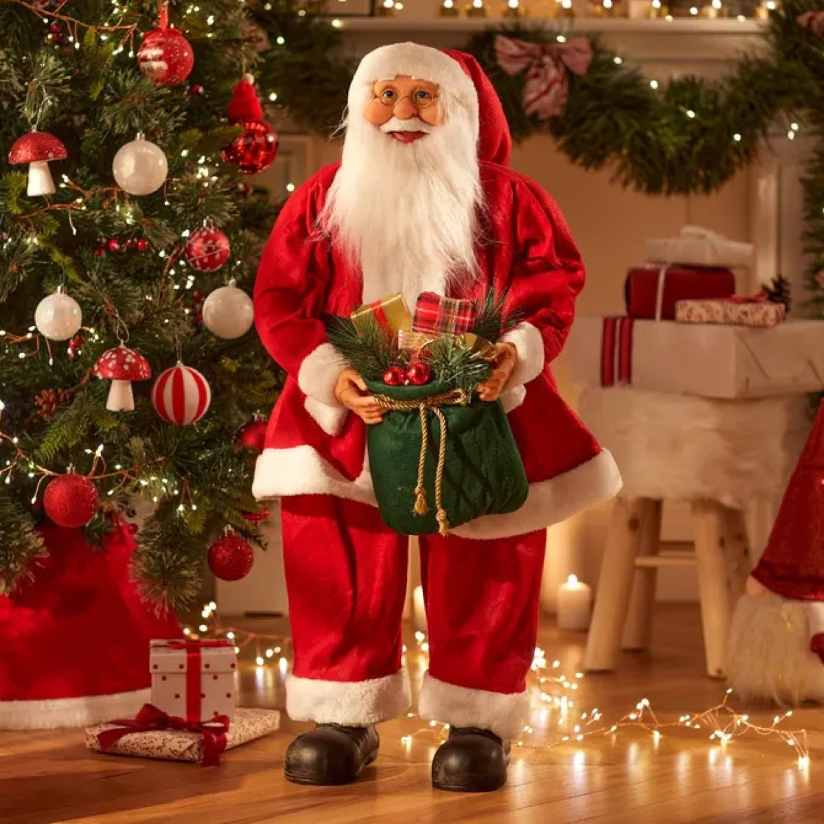 Babbo Natale Decorativo 90 cm in Tessuto 2