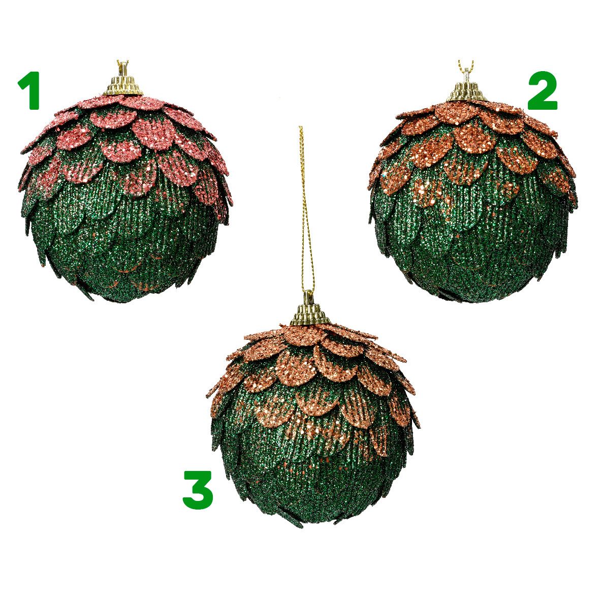 Pallina di natale in velluto 8 cm