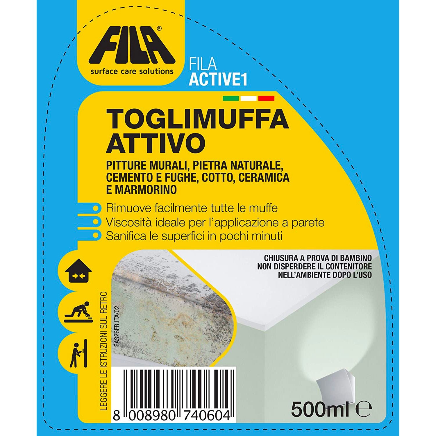 Active 1 FILA elimina muffa spray 500 ml 4