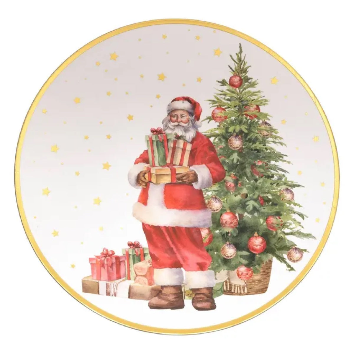 Piatto Natalizio Decorativo Babbo Natale Ø 33 cm 1