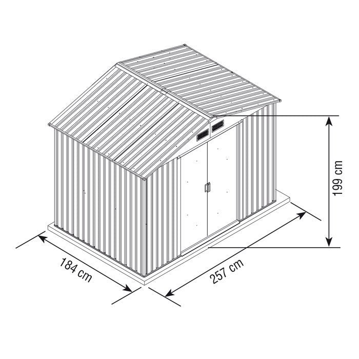 CASETTA IN METALLO LARGE 257X184X H.199 CM 3