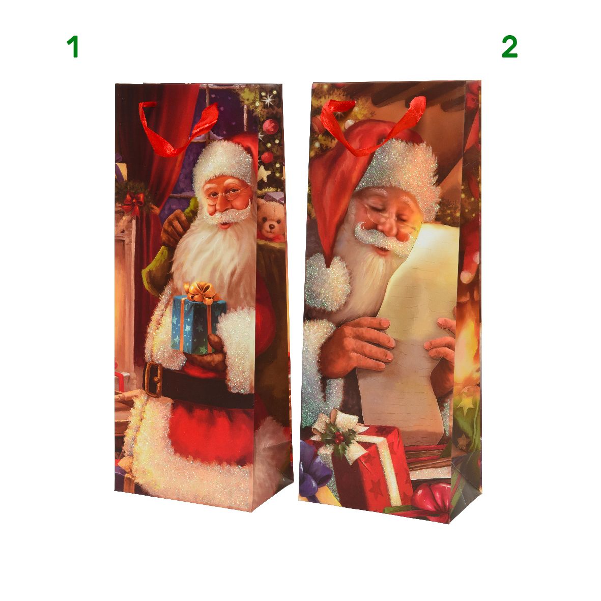 Busta regalo natalizia Kaemingk 12x12x36 cm