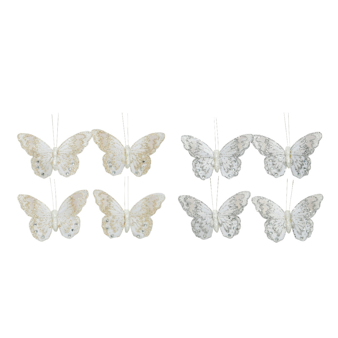 Addobbo albero farfalla con clip Kaemingk