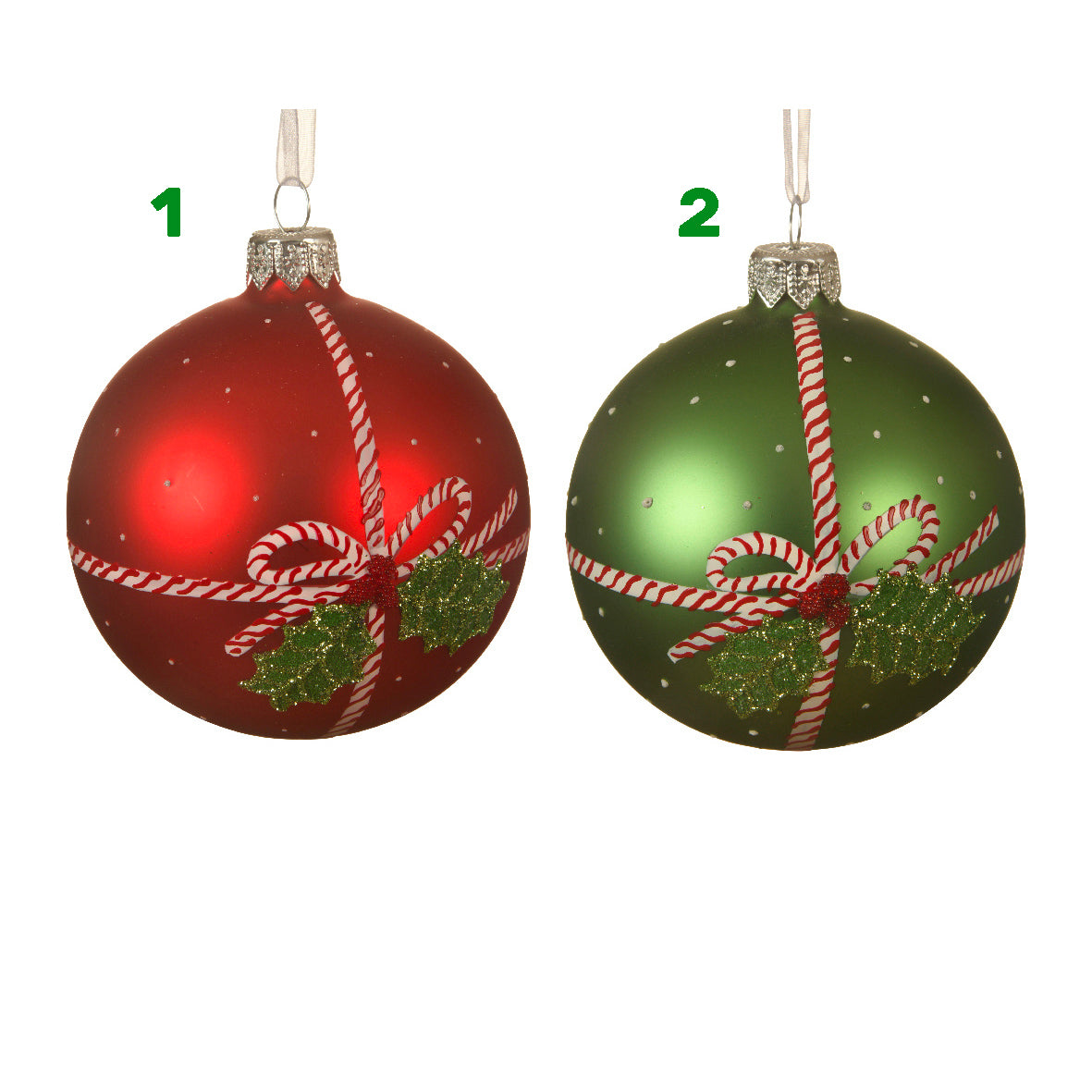 Pallina disegno fiocco 8 cm