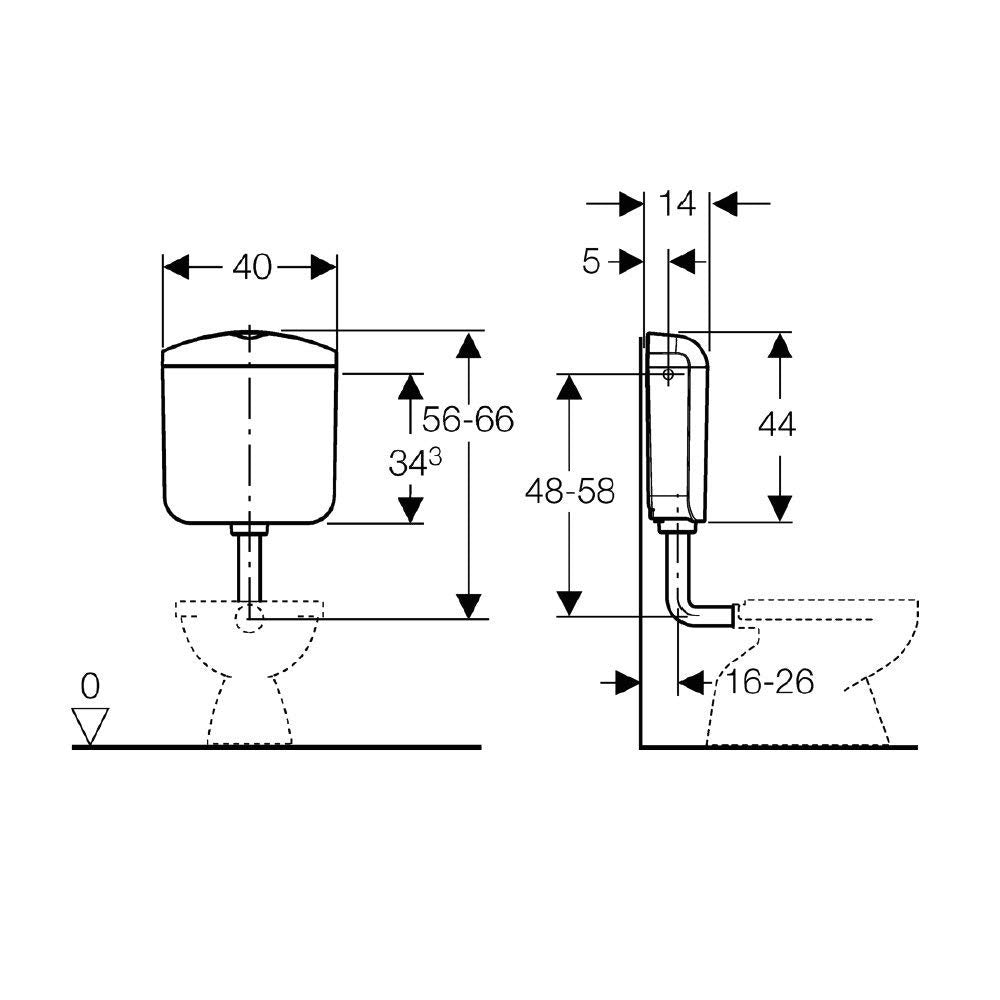 Cassetta WC Geberit AP117