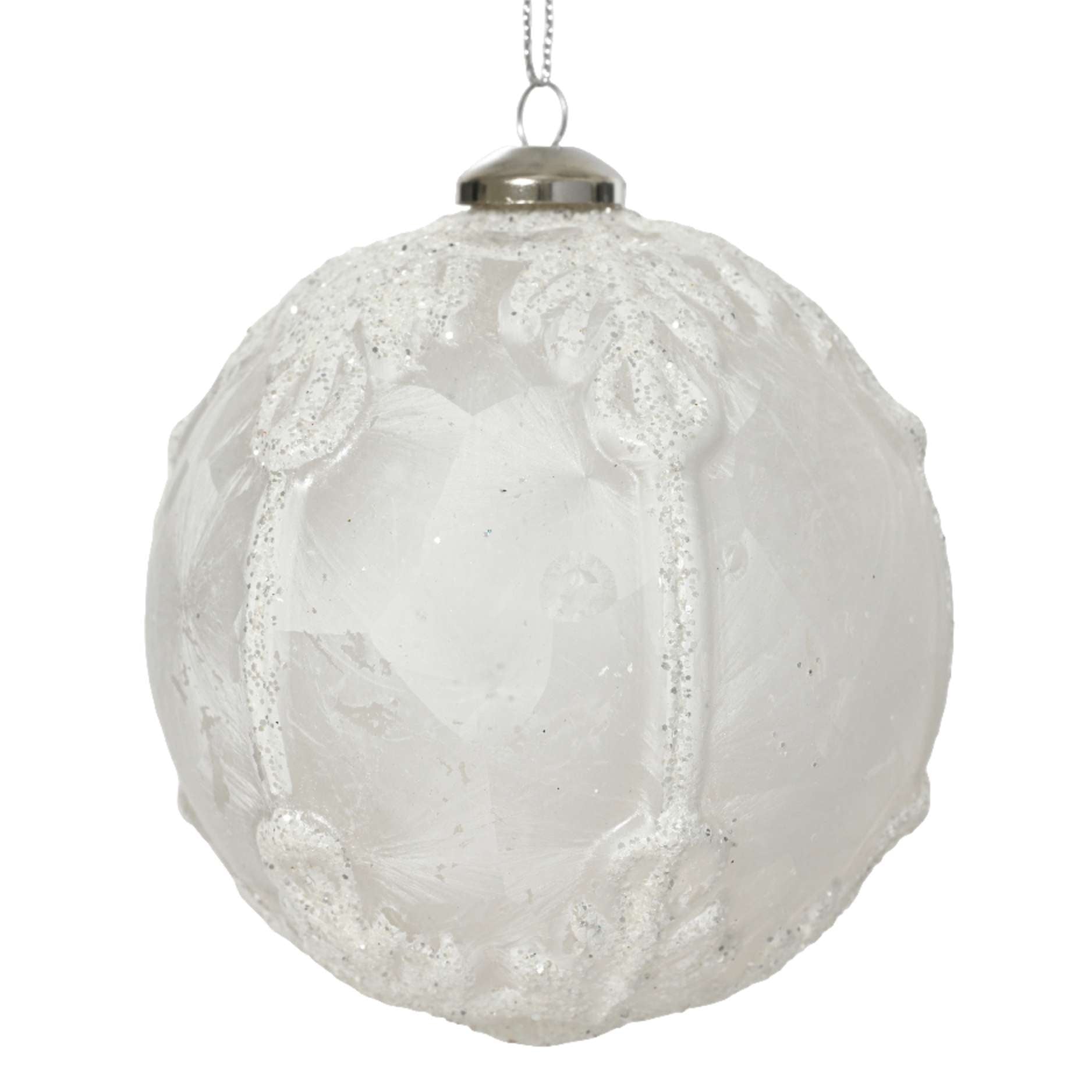 Pallina laccata ghiacciata 10 cm