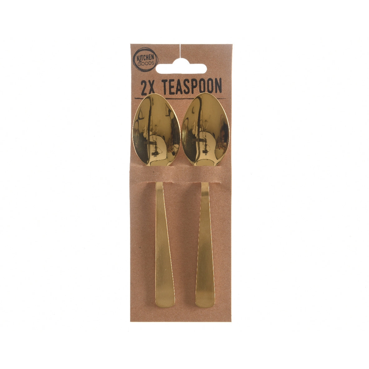 SET CUCCHIAINI DORATI 2 PEZZI