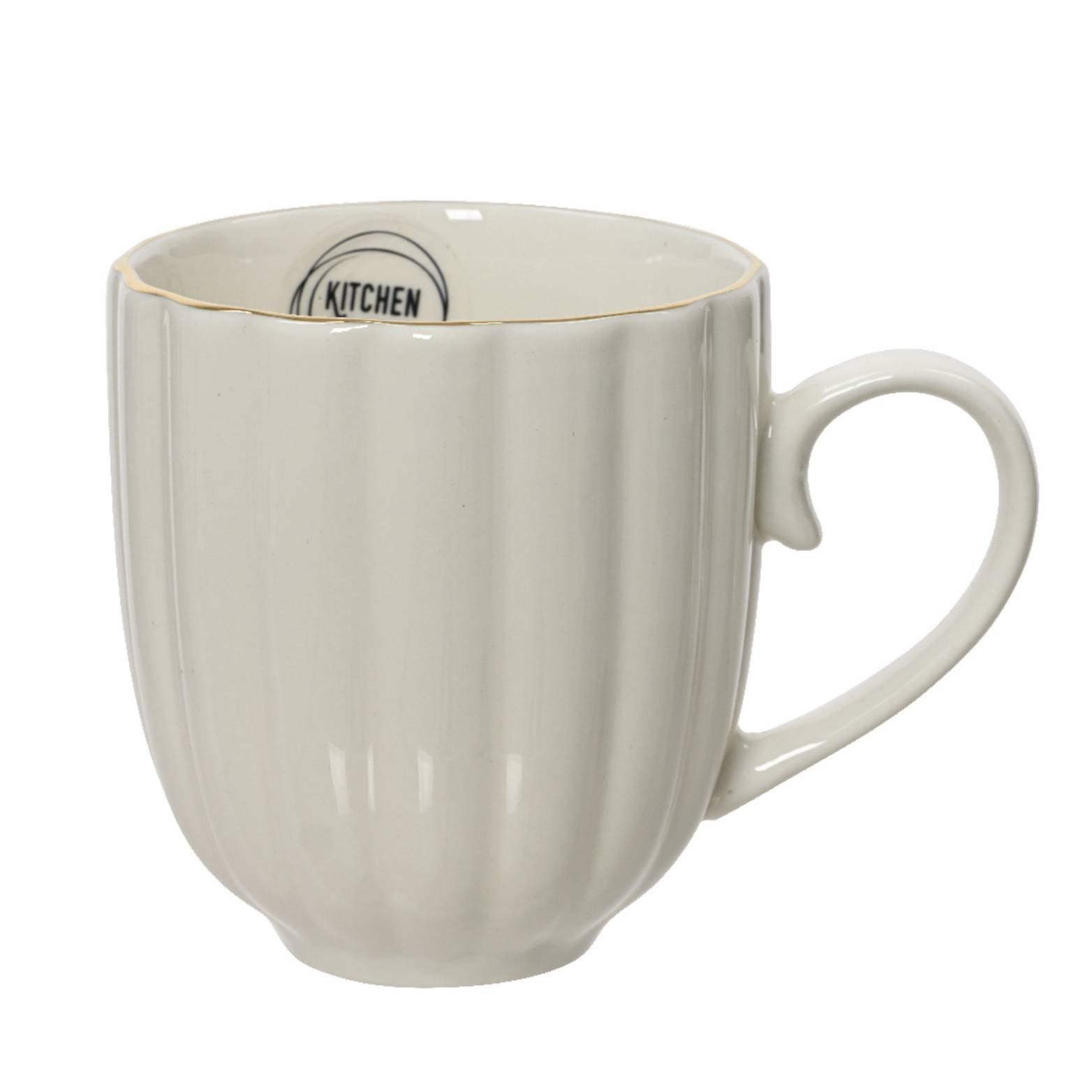 Tazza in porcellana bianca