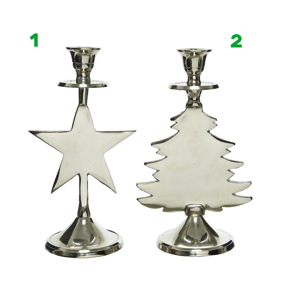 Candelabro natalizio argento