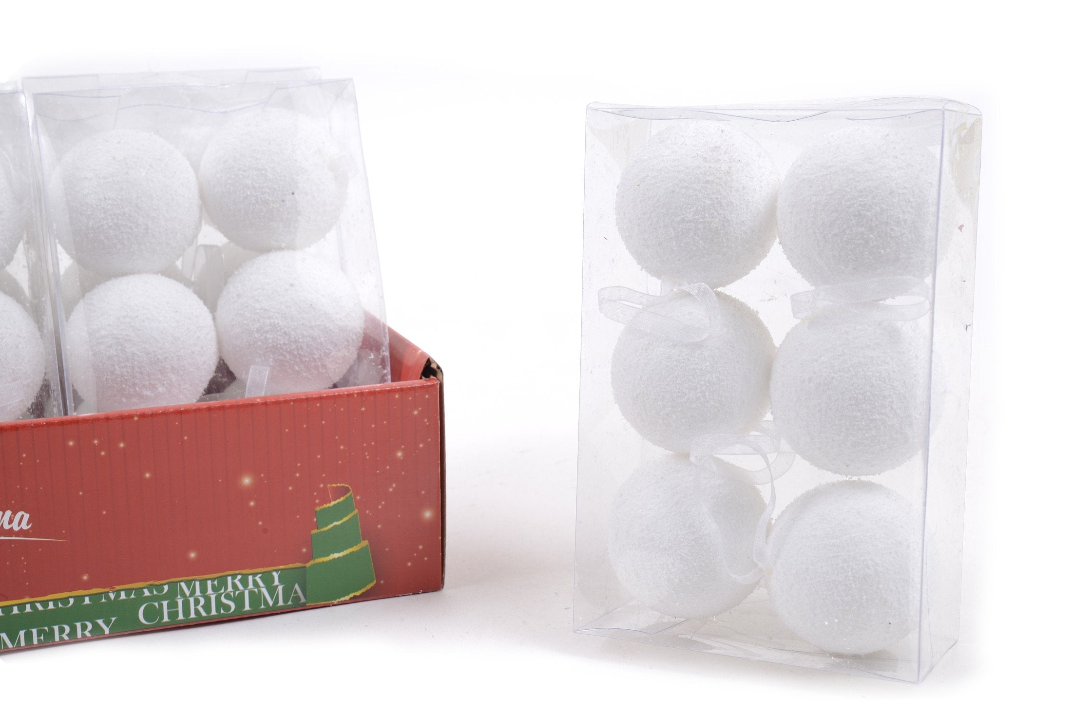 Set 6 palle in polistirolo colore bianco