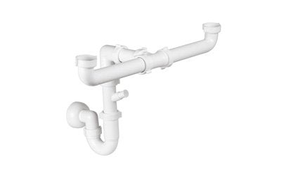 SIFONE SALVASPAZIO PER LAVELLO DOPPIO 1"1/2 x 32/40 MM