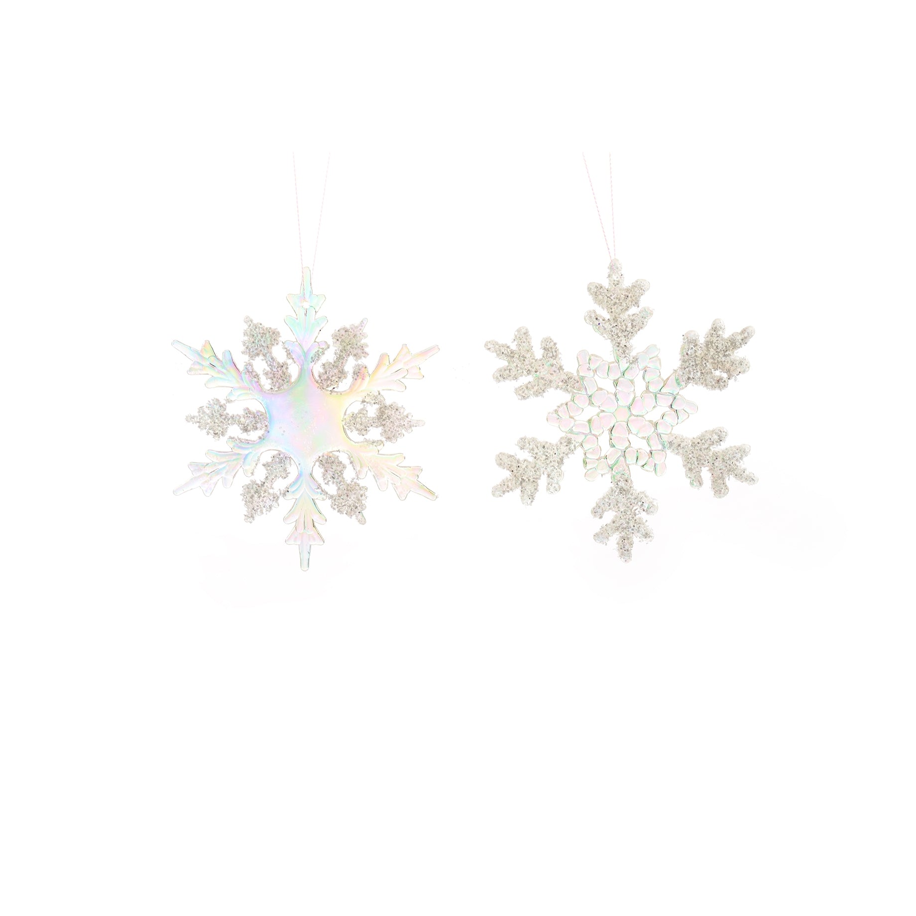 Addobbo albero fiocco di neve Mercury bianco