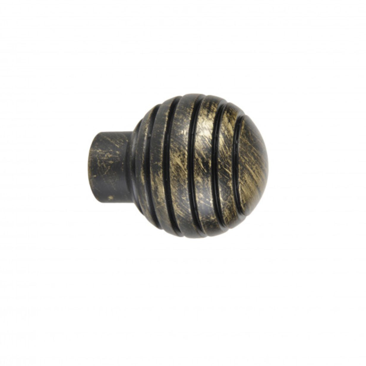 Finale bastone tenda sfera nero 2Pz