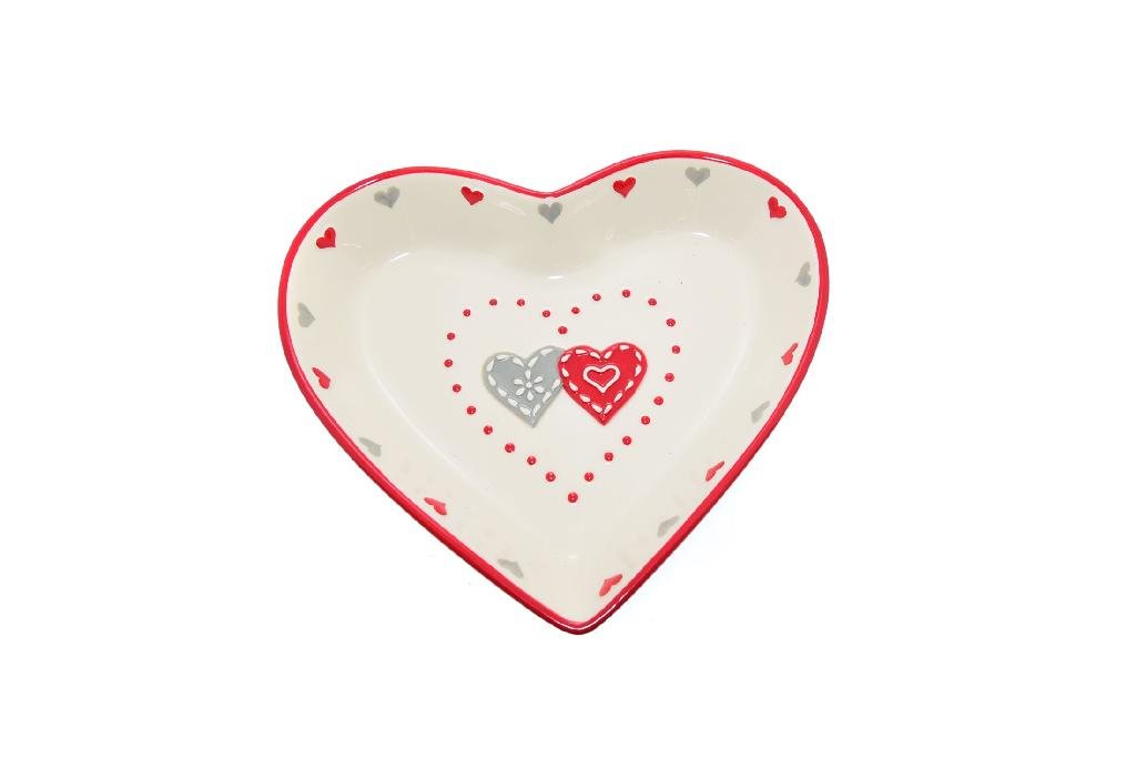 Pirofila cuore due cuori e un natale in ceramica